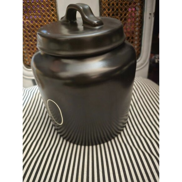NWT Rae Dunn Halloween Boo Black Chubby Canister Farmhouse - Picture 4 of 13